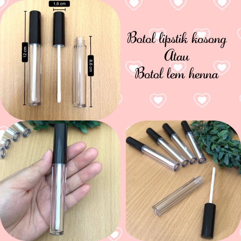 BOTOL LIPSTIK LIPBALM KOSONG / BOTOL LEM HENNA