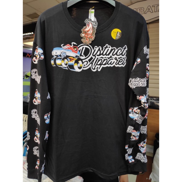 KAOS DISTINCT ORIGINAL TANGAN PANJANG SKATERS SIZE L BESAR