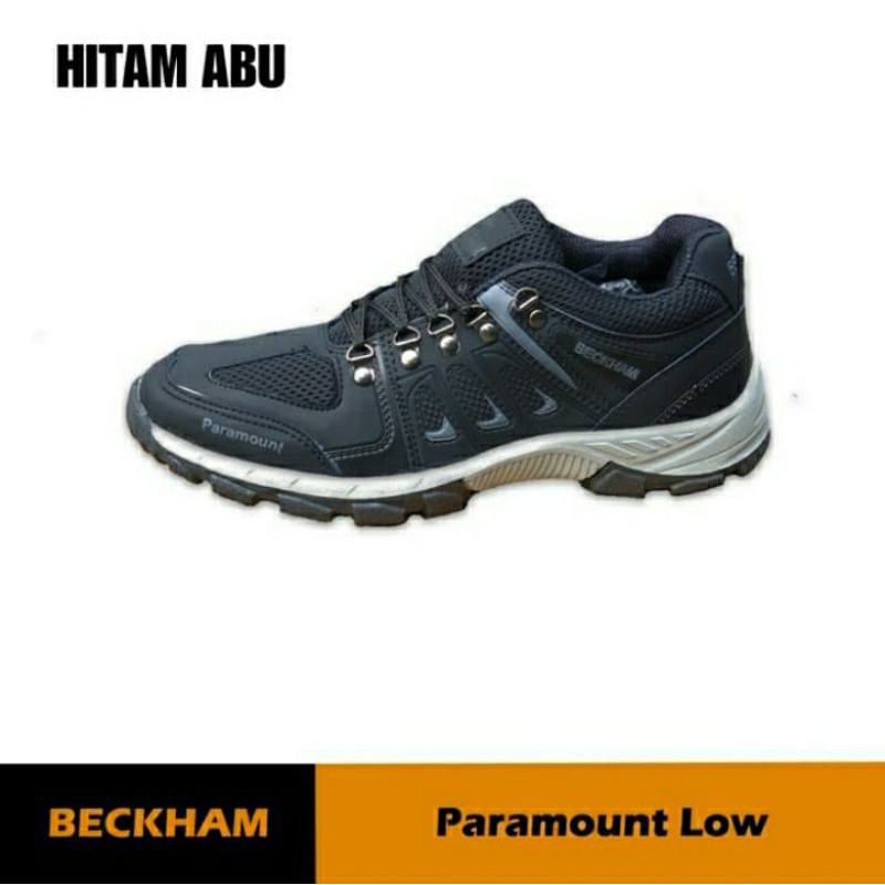Sepatu Gunung Outdoor Pria Beckham Paramount Low -Hitam Ijo, 39