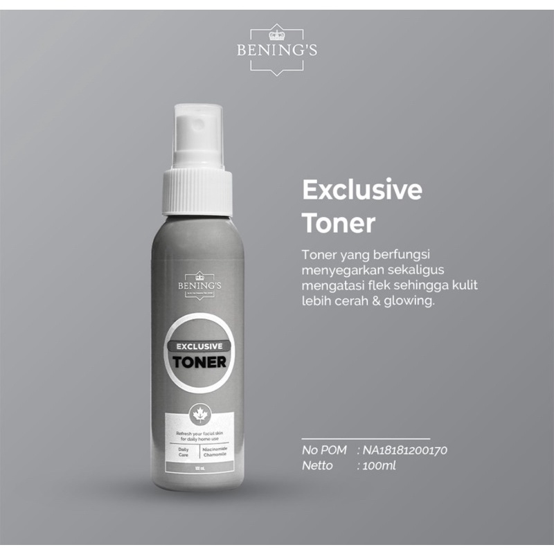 TONER EXCLUSIVE BENINGS SKINCARE