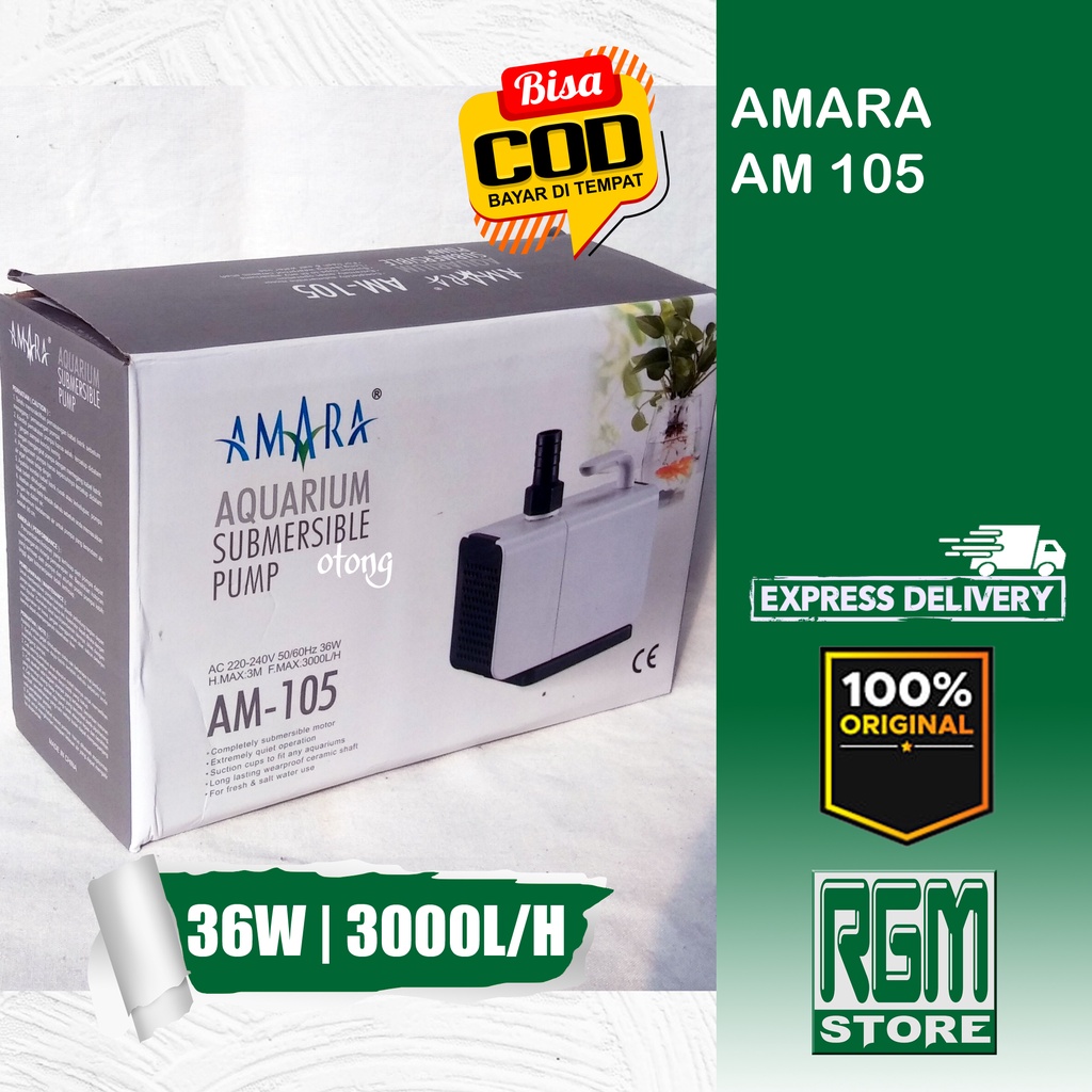 Amara AM 105 AM105 Mesin Pompa Power Head filter aquarium kolam ikan