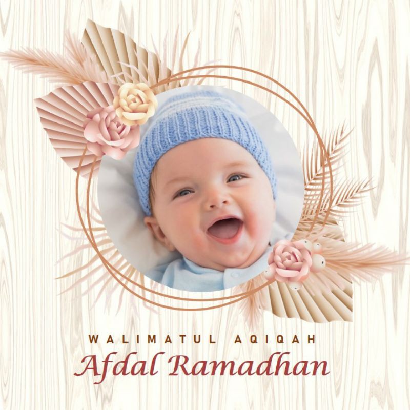 UNDANGAN AQIQAH / TASYAKURAN / VIDEO / DIGITAL / RUSTIC / MURAH / ANAK