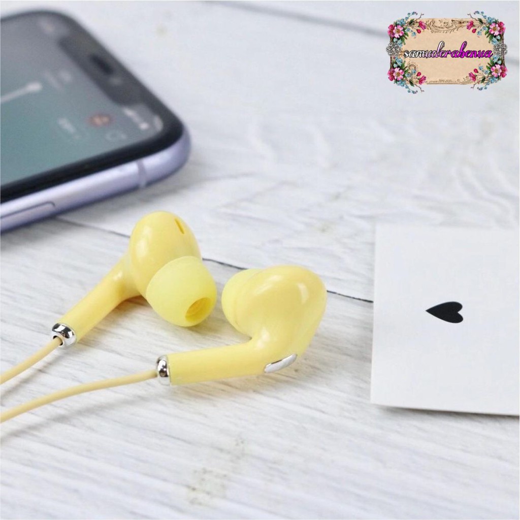 BM024 HEADSET HANDSFREE Hf earphone U28 MACARON MATE COLOR HIFI EXTRA BASS SB968