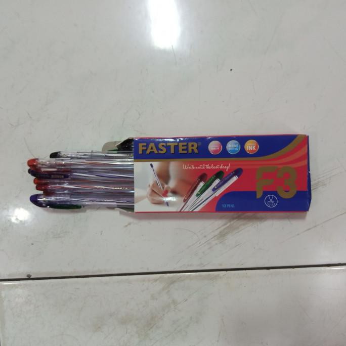 

1 Lusin ( 12 Buah) Pulpen Faster Balpoin