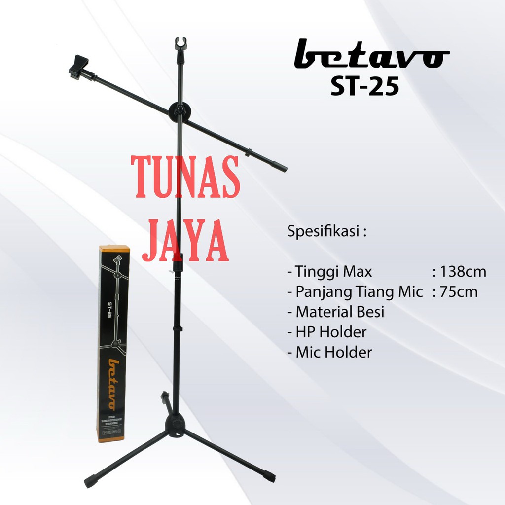 STAND MIC BETAVO ST 25 PROFESIONAL STAND MICROPHONE AUDIO PRO