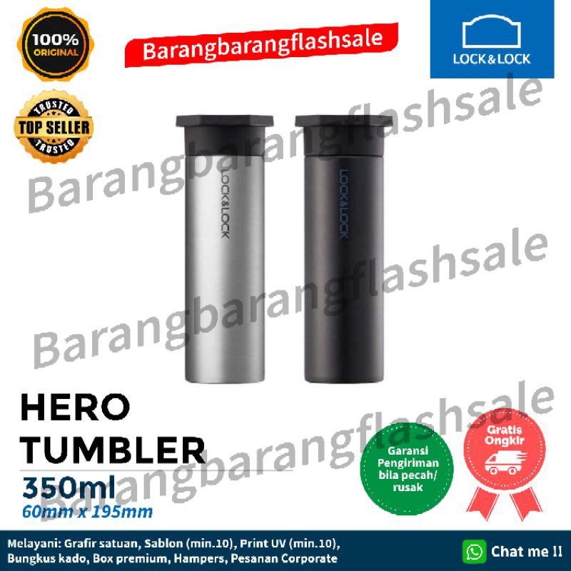 Lock &amp; Lock Hero Tumbler 350ml Lock n Lock tumbler silver black