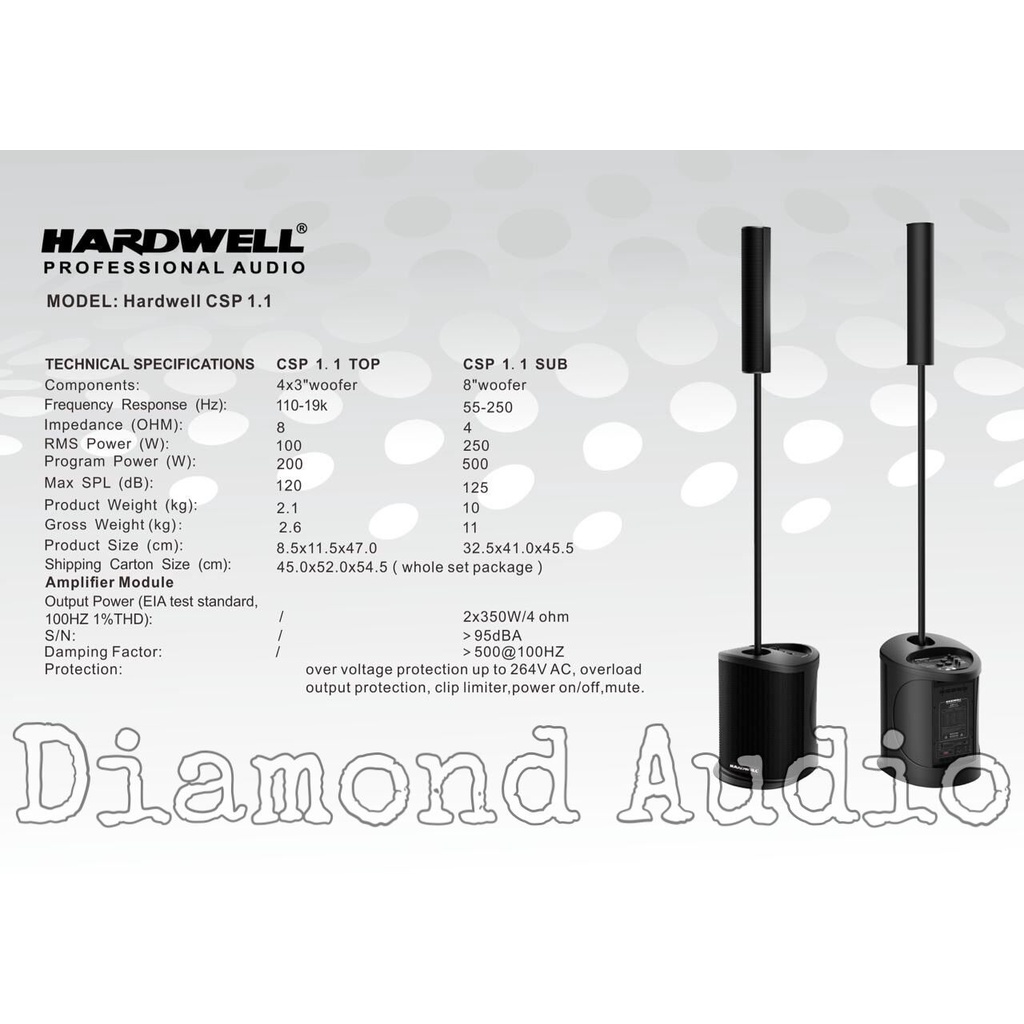 Speaker Aktif Hardwell Csp 1.1 Bluetooth Original Tweeter Speaker 8 Inch Hardwell Csp1.1 ( Bayar Dit
