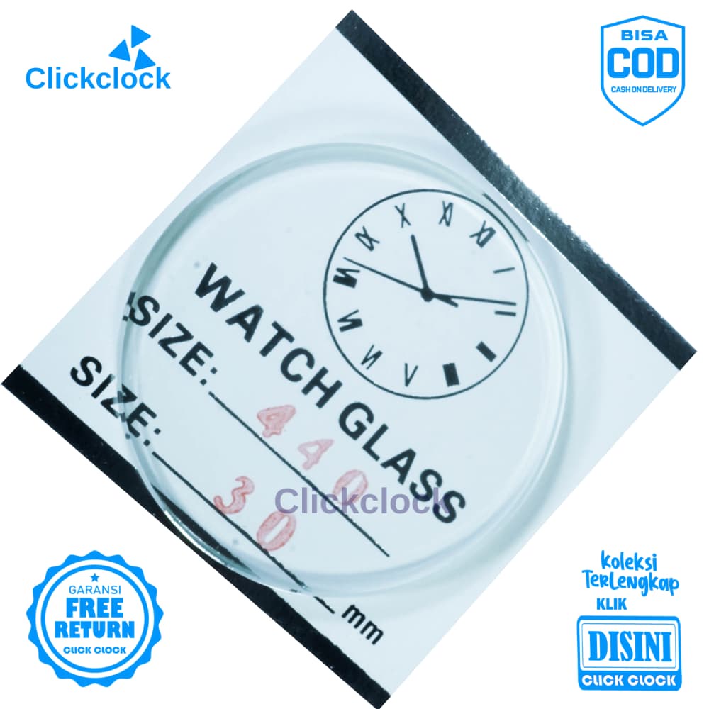 Kaca Jam Kaca Bahan Watch Glass PNC-440 Bagus 4,4 cm