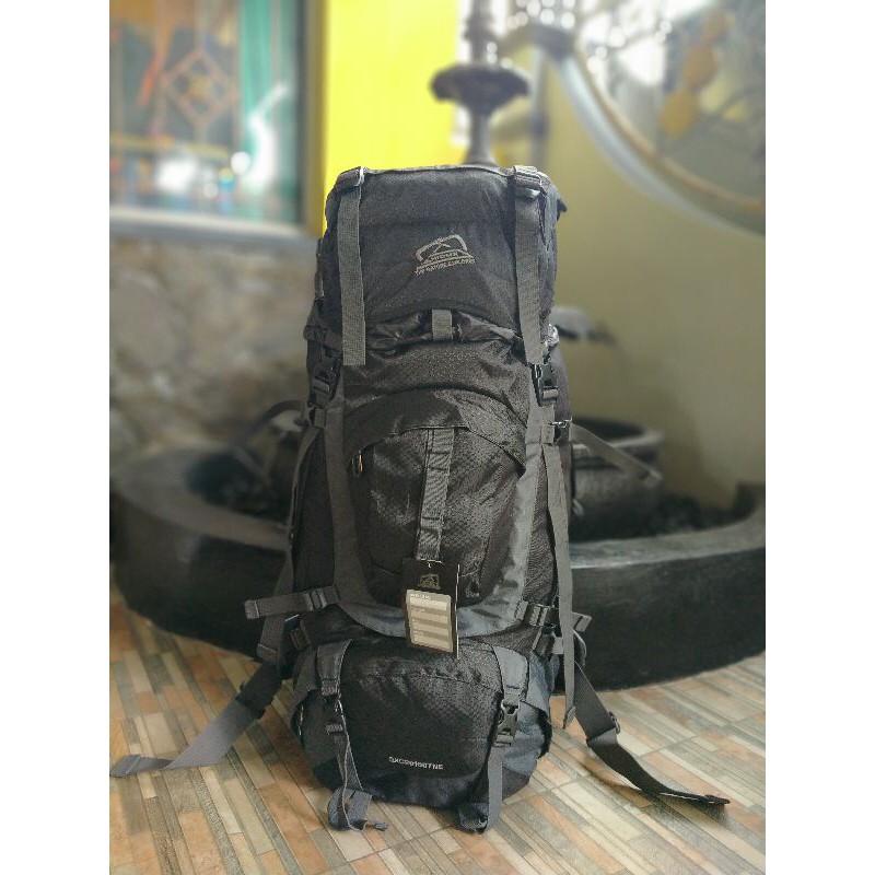 tas carrier 60 liter free cover daypack shioux carier gunung haking traveling outdoor tas mudik