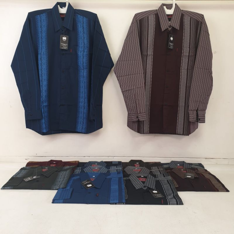 Kemeja YOBEL Pria Dewasa Lengan Panjang Jumbo XXL