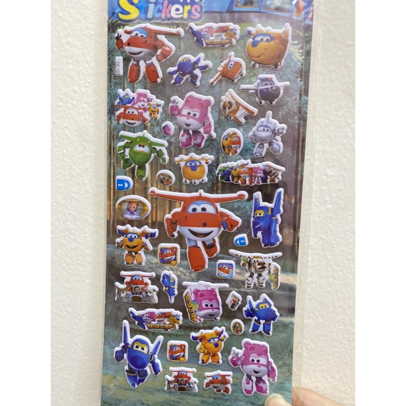 Sticker karakter pooh frozen boy girl music princess avenger 3D glitter-Capt wing