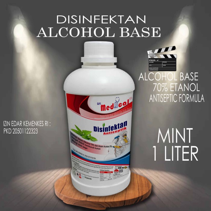 Disinfektan 1Liter alcohol base dan non alcohol varian wangi segar Formula baru OPI Produk by Ovelly shop sudah ada izin edar resmi by Oke sabun suplayer