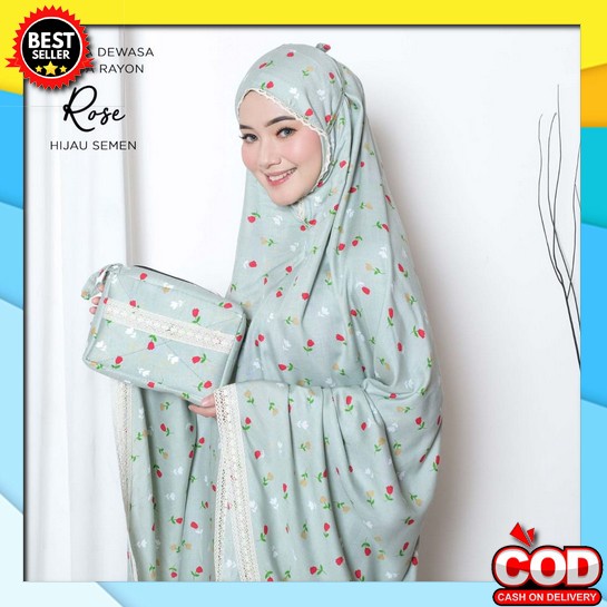 Terbaru • Mukena Fatimah 14 • Mukena Super Jumbo Wanita • Mukena Rayon Viscose Wanita Jumbo Mukena D