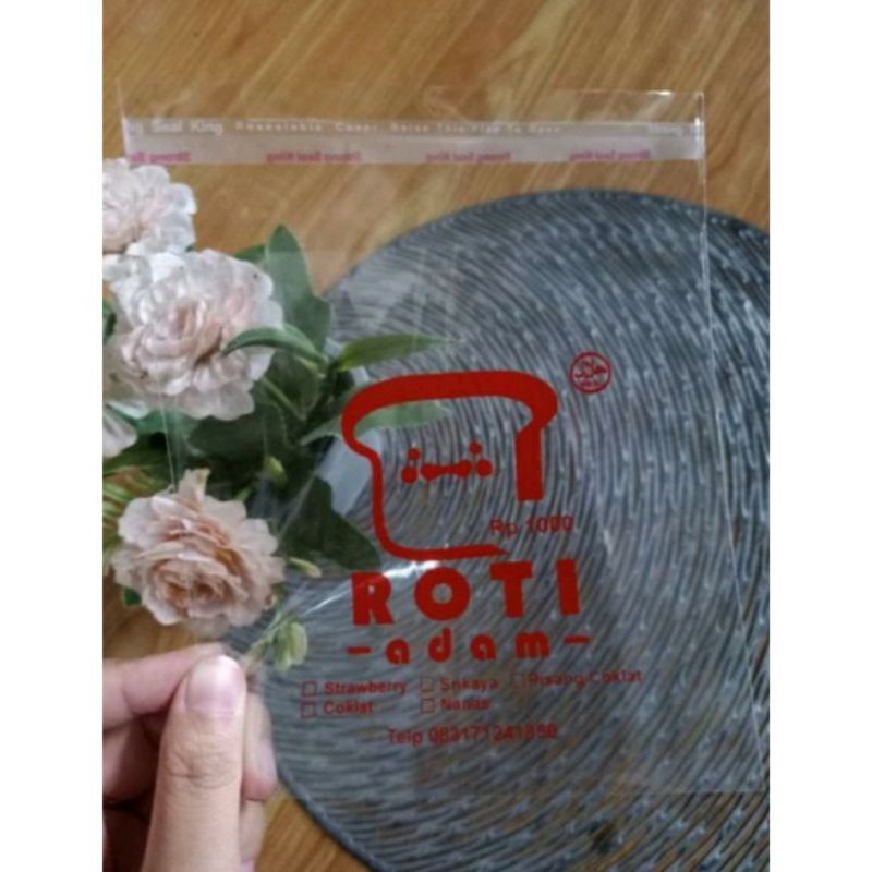 TERMURAH plastik+sablon 13x15  plastik roti