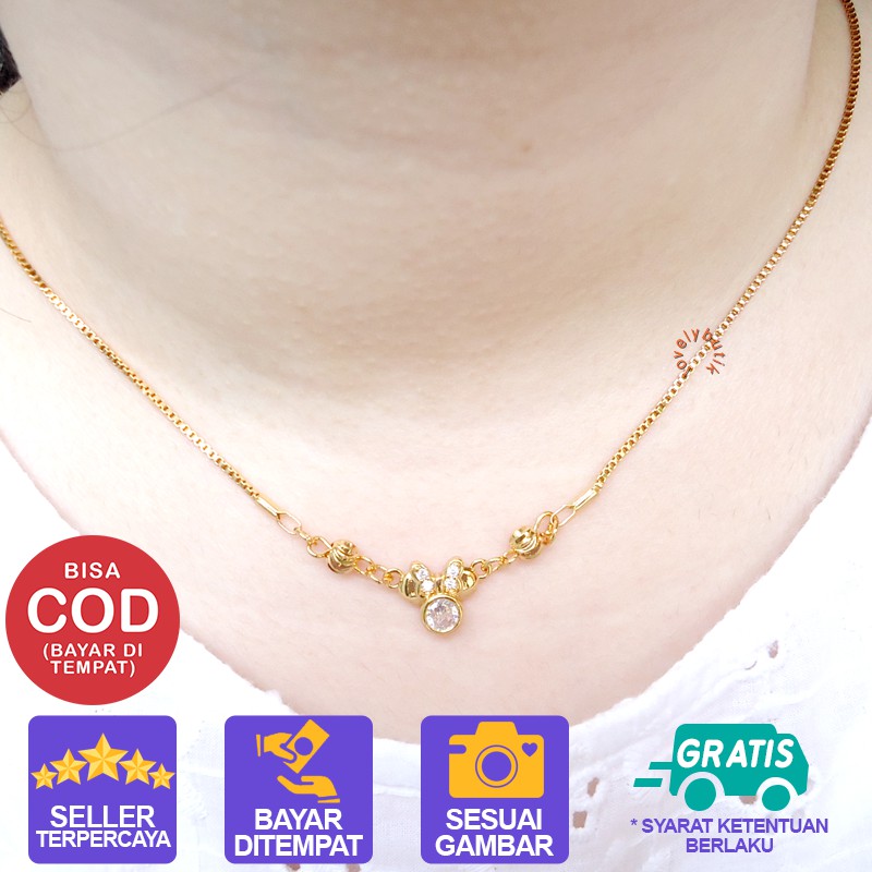 Lovelybutik Xuping Kalung Cantik Anak Perempuan Kalung Xuping Lapis Emas Anak Model Koye MNT