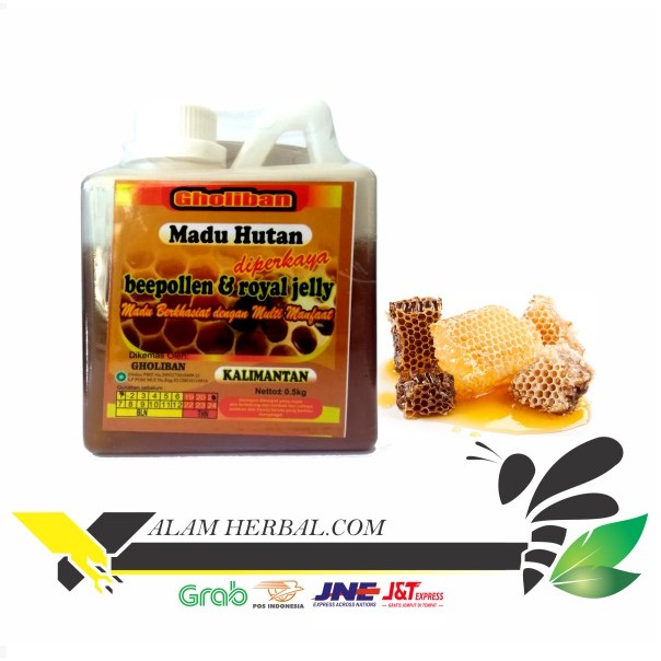 

Madu Hutan Gholiban Beepollen & Royal Jelly Kalimantan 500 Gram
