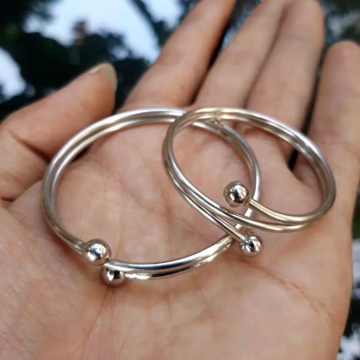 Gelang Anti Step Lilit Bahan Monel Asli (Kecil &amp; Sedang)