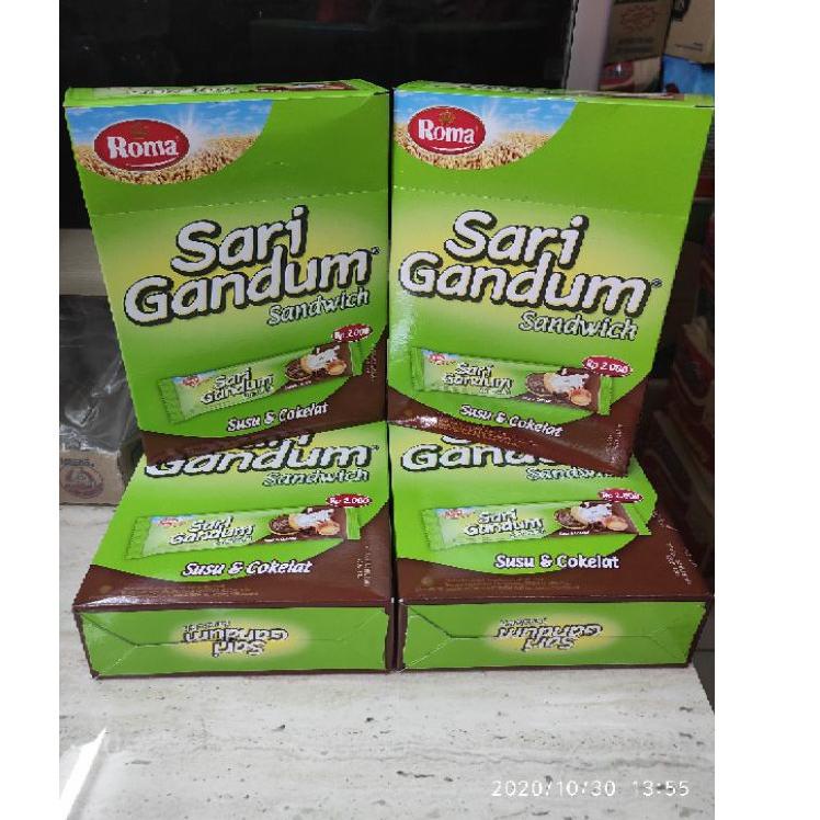 

TERLARIS Roma Sari Gandum Sandwich Coklat 39 gram (1 pack isi 12 pcs)