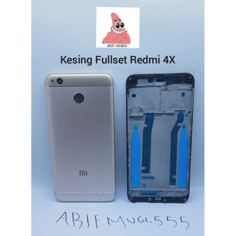 Casing Kesing Housing Fullset Frame Bezel Backdoor Xiaomi Redmi 4X Original