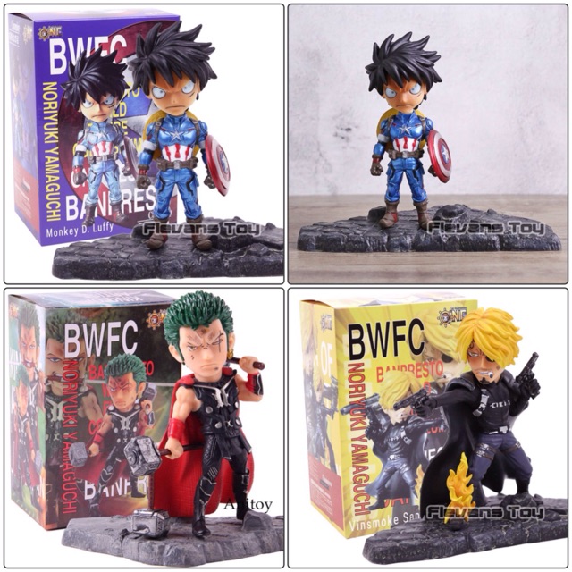 Action figure One piece Luffy Zoro Sanji BWFC Noriyuki Yamaguchi Cosplay Avengers Captain Thor