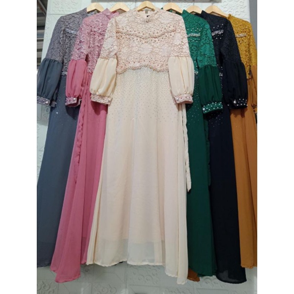 GAMIS PESTA/GAUN PESTA/GAMIS KONDANGAN/PAKAIAN  MUSLIM WANITA