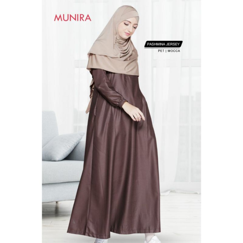 Pashmina Jersey Premium Munira Praktis Adem Simple