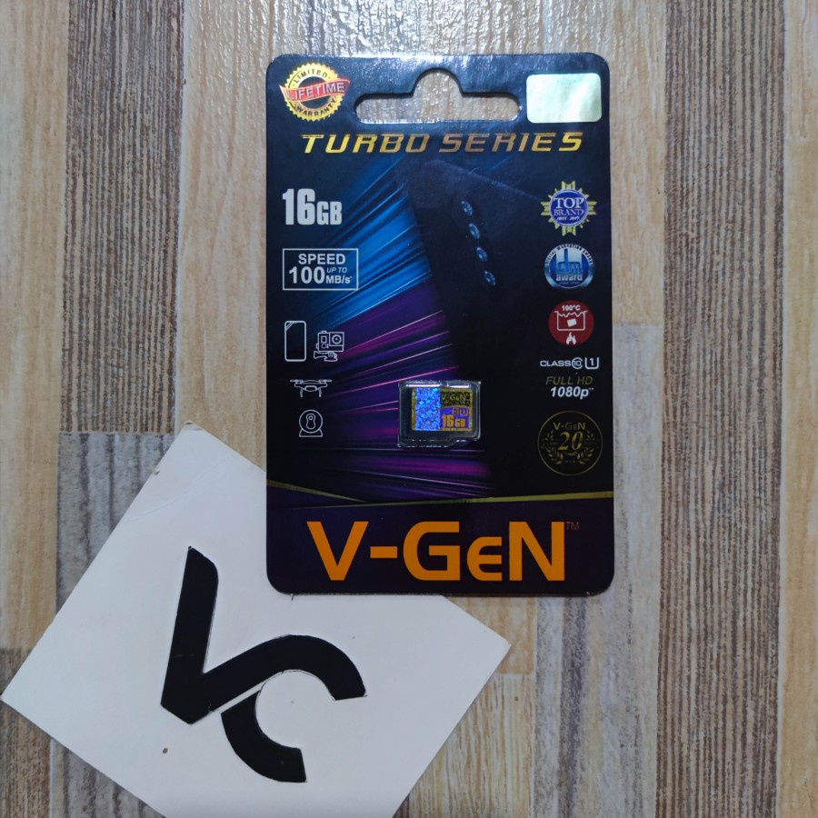 V-Gen Micro SD 16 GB VGEN 16GB Class 10 TURBO Memory Card MicroSD Kartu Memori Original