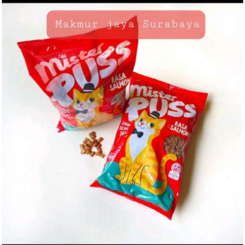 Mister PUSS rasa salmon 500gr, Pakan Kucing