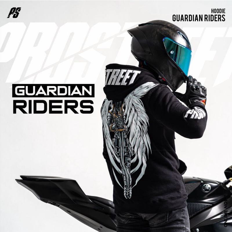 TURUN HARGA ! HOODIE PROSTREET GUARDIAN RIDERS NEW / HOODIE PRIA PROSTREET HITAM / SWEATER FLEECE / HOODIE RACING RIDERS DISTRO / HOODIE FLECE SIZE M L XL / HOODIE WANITA / OVERSIZE / HOODIE SUNMORI / JAKET RACING / JAKET PRIA TERBARU