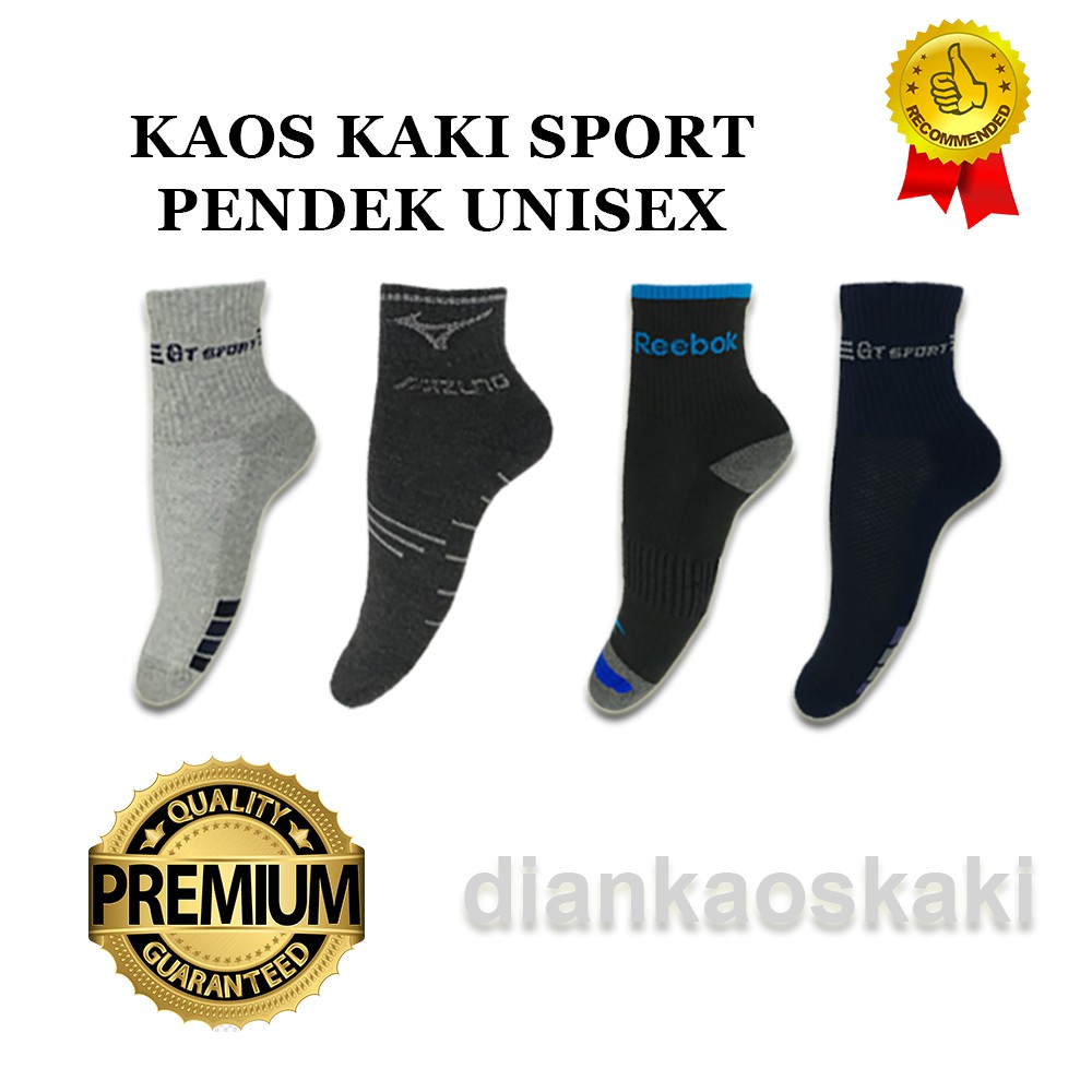 KAOS KAKI OLAHRAGA PENDEK 3/4 DEWASA PRIA WANITA