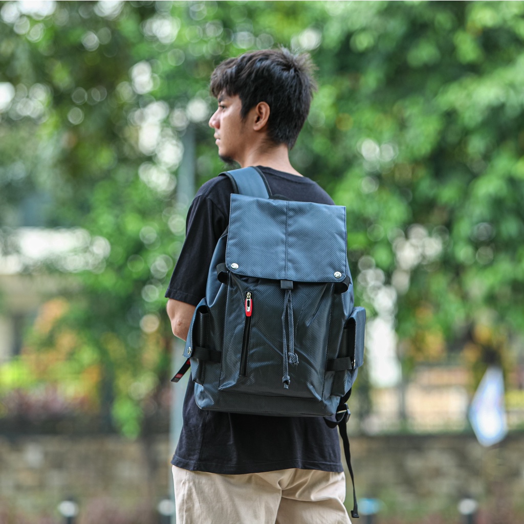 Ransel Pria Wanita Tas Punggung Backpack Laptop Cowok Cewek Unisex Kasual Kantor Kuliah Sekolah Tas Laptop Polyster Waterproof - Polo Felix