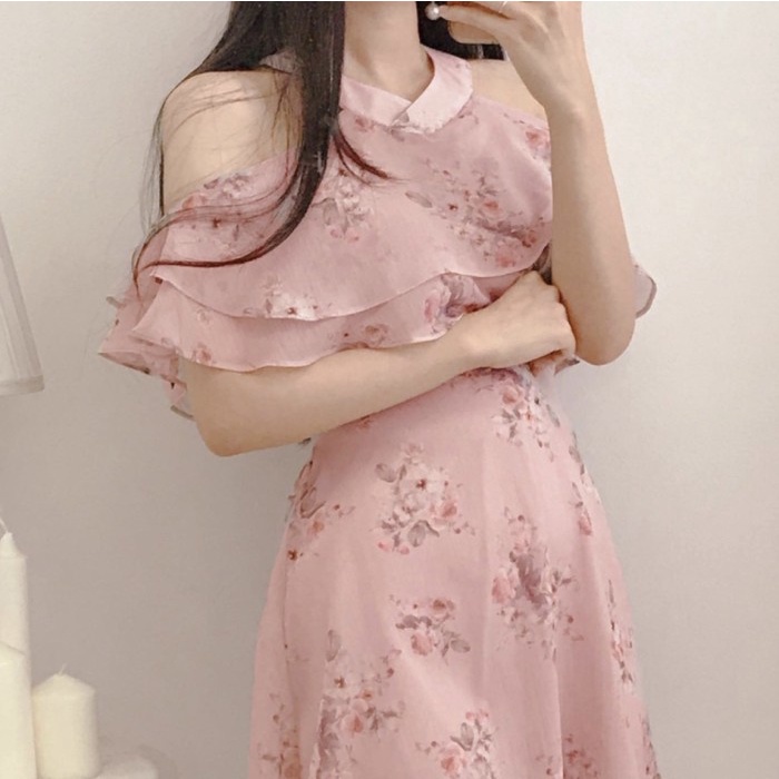 MINI DRESS CASUAL KOREA IMPORT ALLSIZE CHIFFON PREMIUM NEW ARRIVAL