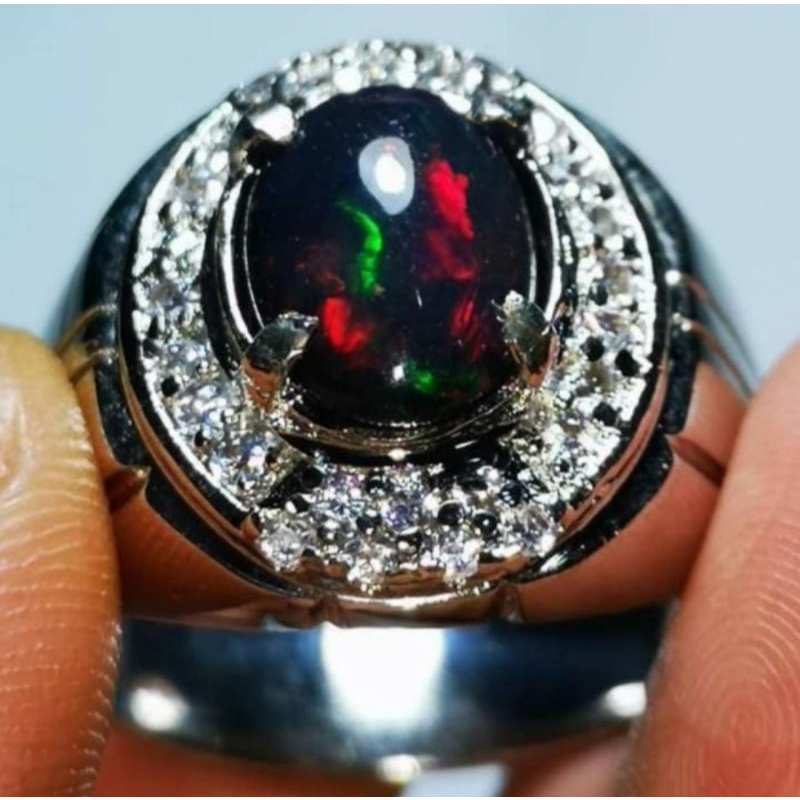 Batu Kalimaya black oval jarong