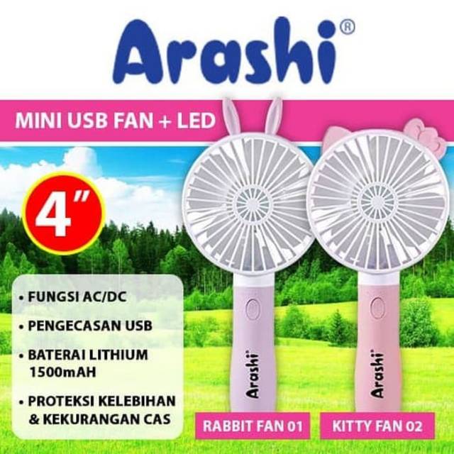 Arashi Rabit Fan Kipas Angin Portable