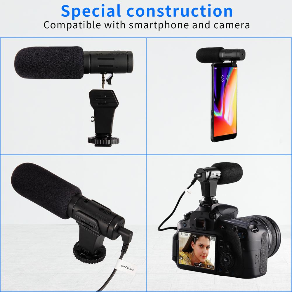 MAMEN Microphone Kamera Stereo Photography Vlog Digital HD Video Recording 3.5mm - MIC-07 - Black