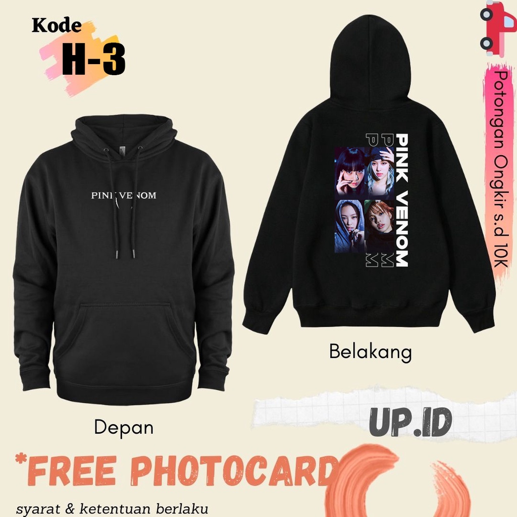 Hoodie Blackpink Pink Venom Series Free Photocard || Pullover Blackpink Premium || Jaket Blackpink