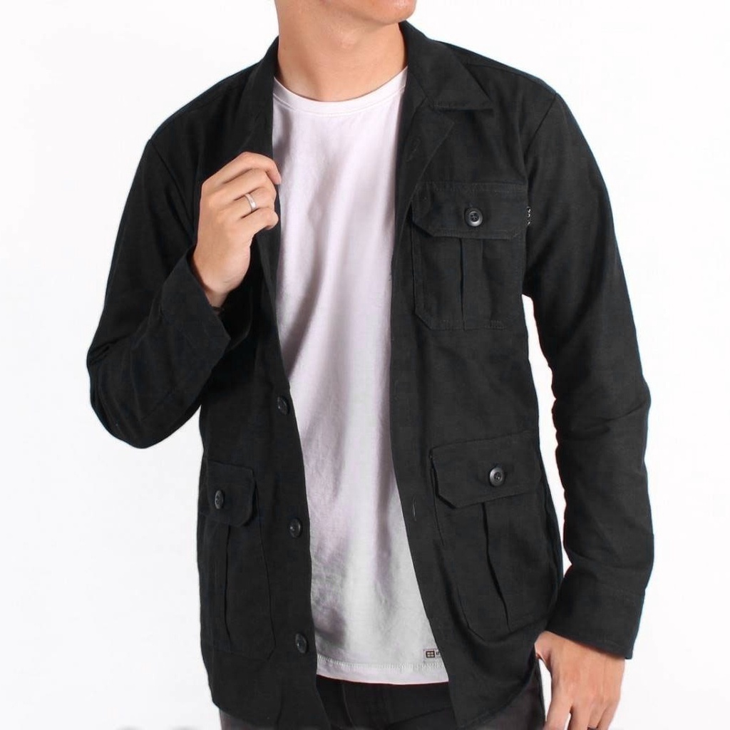 ADAM JAKET HITAM || JAKET SEMI PARKA || JAKET PRIA DAN WANITA MASA KINI