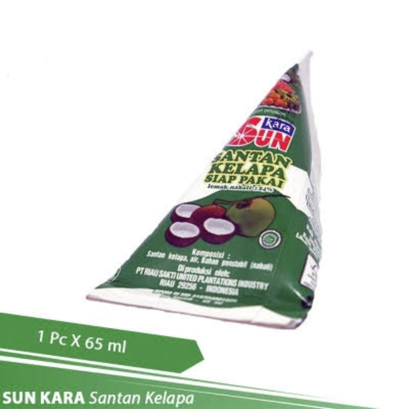 

Sun Kara Santan Kelapa Cair Segitiga 65 ml | Sun Kara Instan 65ml Murah Promo