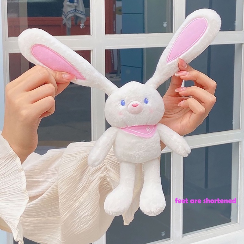 Gantungan Kunci Boneka Kelinci Bahan Plush Lembut Untuk Hadiah Anak Perempuan