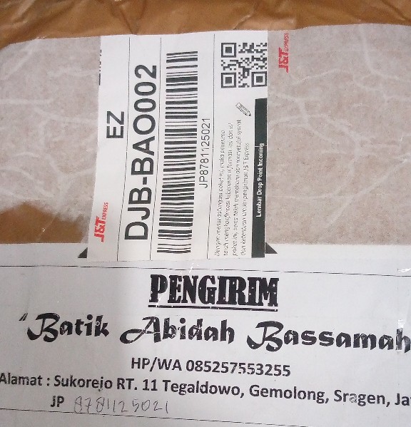 Batik Solo Modern Set Celana Sarung Dan Koko Tumpal Putih