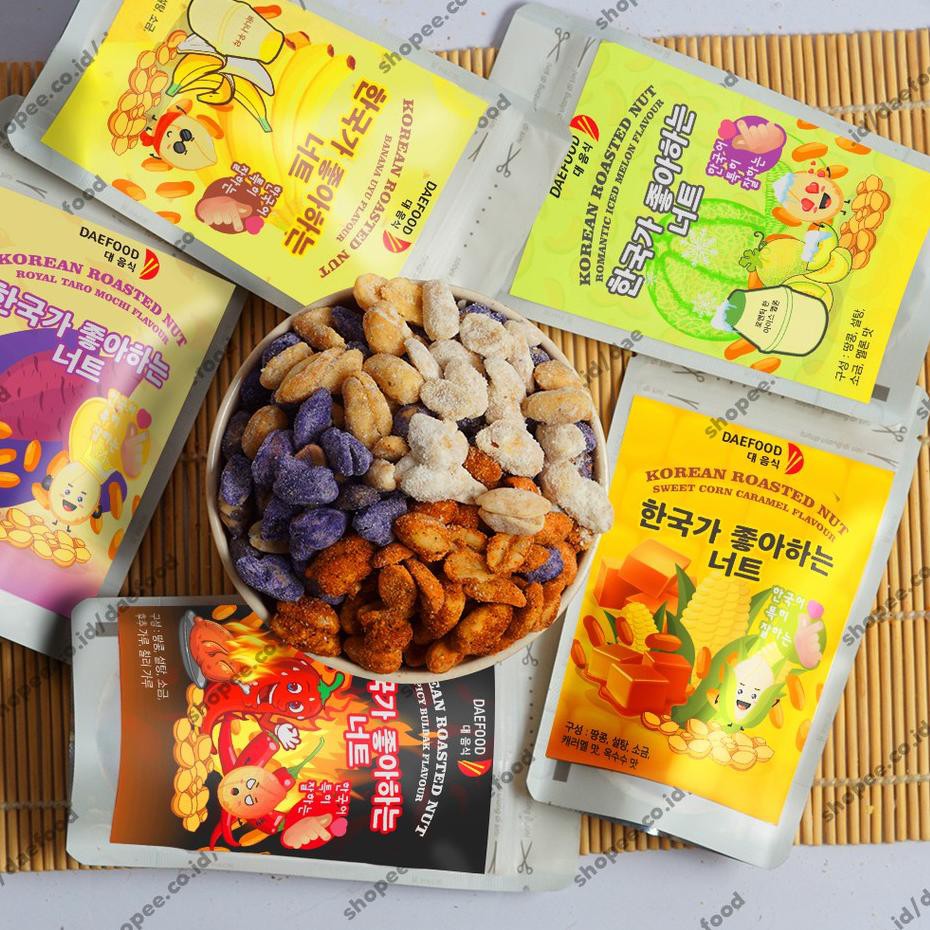 

beast sellller Snack Korea NAGIH Daefood Roasted Nut - All Variant (Camilan Viral / Zaman Now / Keki