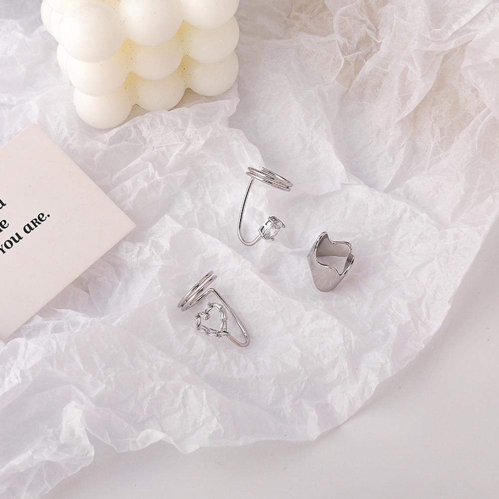 Agustinina Cincin Kuku Kristal Wanita Fashion Berongga Geometris Lady Zircon Ujung Jari Penutup Pelindung