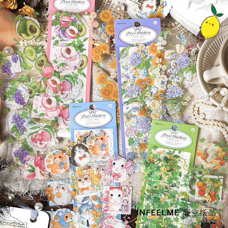 

Stiker Diary Estetik Floral Style Illustration Diary Deco Stickers