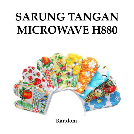 Grosir - H880 (1 PCS) Sarung Tangan Motif Anti Panas / Sarung Tangan Microwave / Kitchen