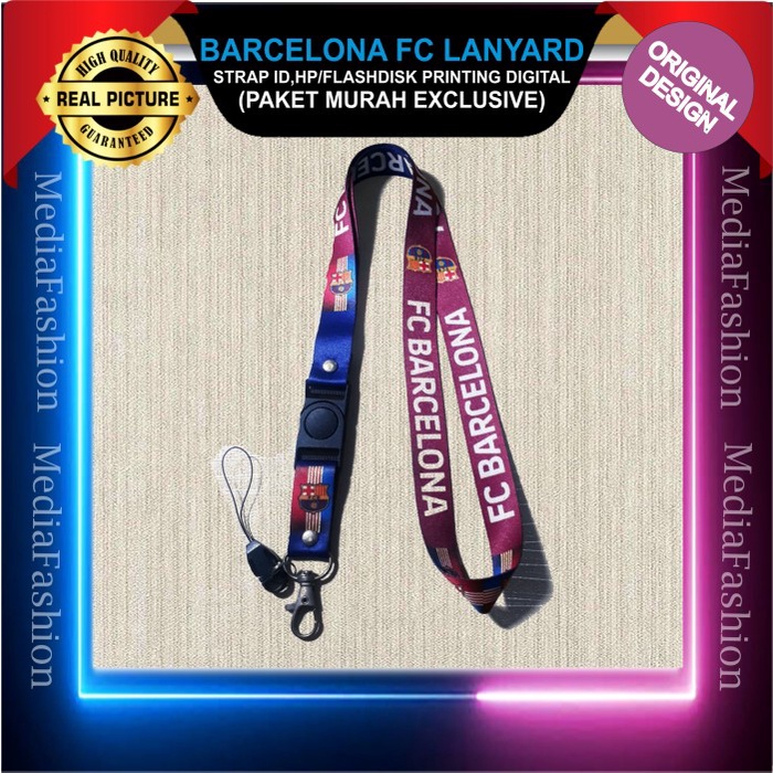 

Jualan Barcelona Fc Lanyard ,Strap Id, Hp/Flashdisk Printing Digital (Paket L Hemat