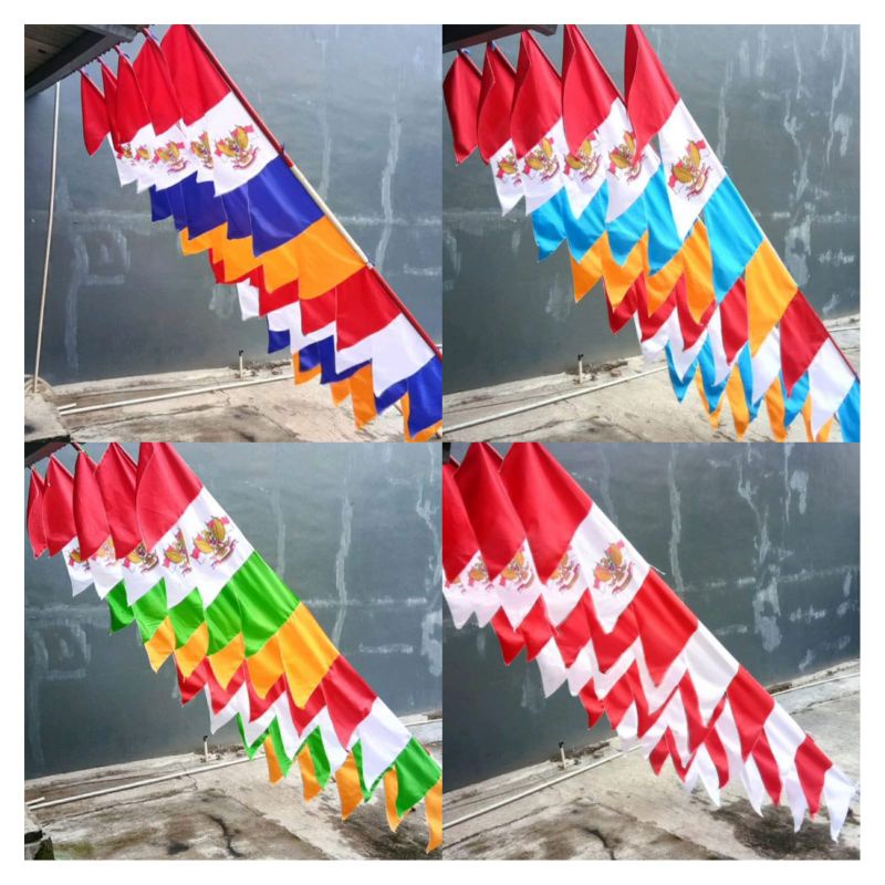 Umbul umbul merah putih/ Umbul umbul warna/umbul umbul warna warni/umbul umbul