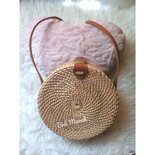  Tas  Rotan  Natural Coklat  Zebra Bali Shopee Indonesia