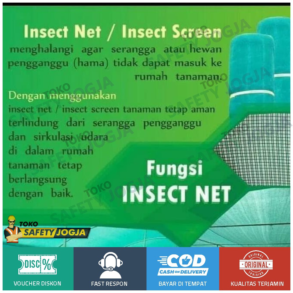 Jaring INSECT SCREEN NET GREEN HIJAU JARING HIJAU WARING HIJAU 1 ROLL