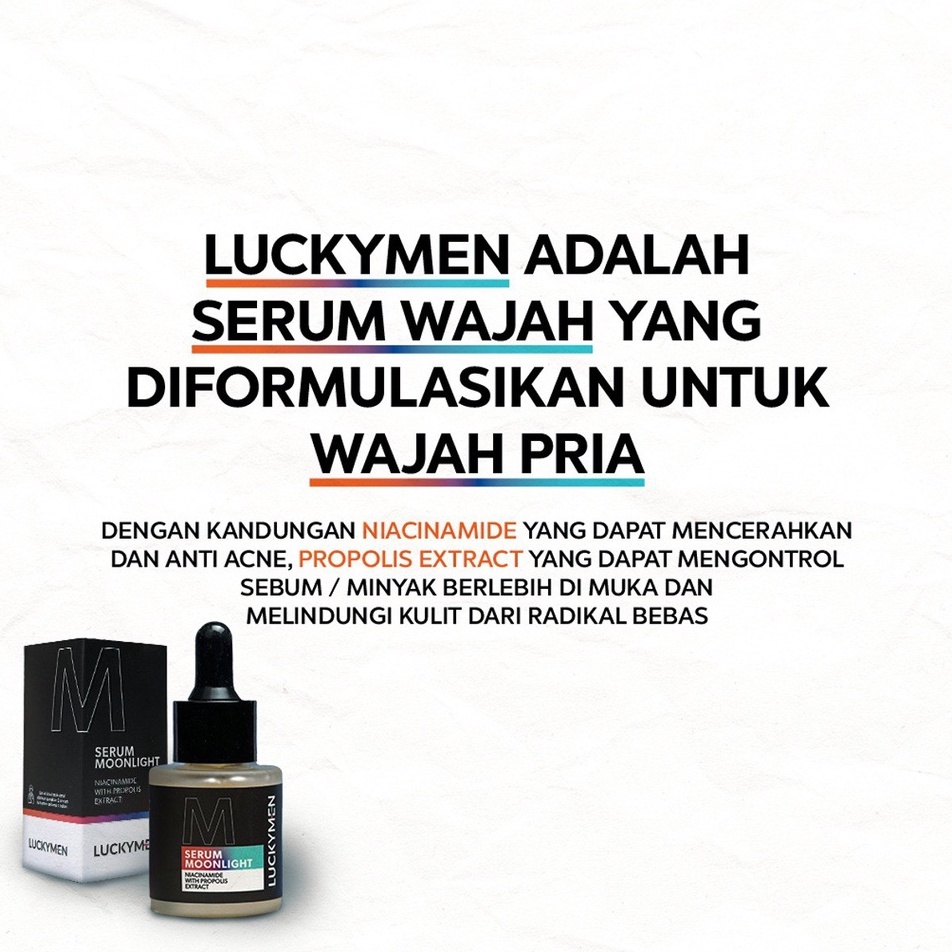 LUCKYMEN Serum Moonlight - Mencerahkan dan Mengobati Jerawat