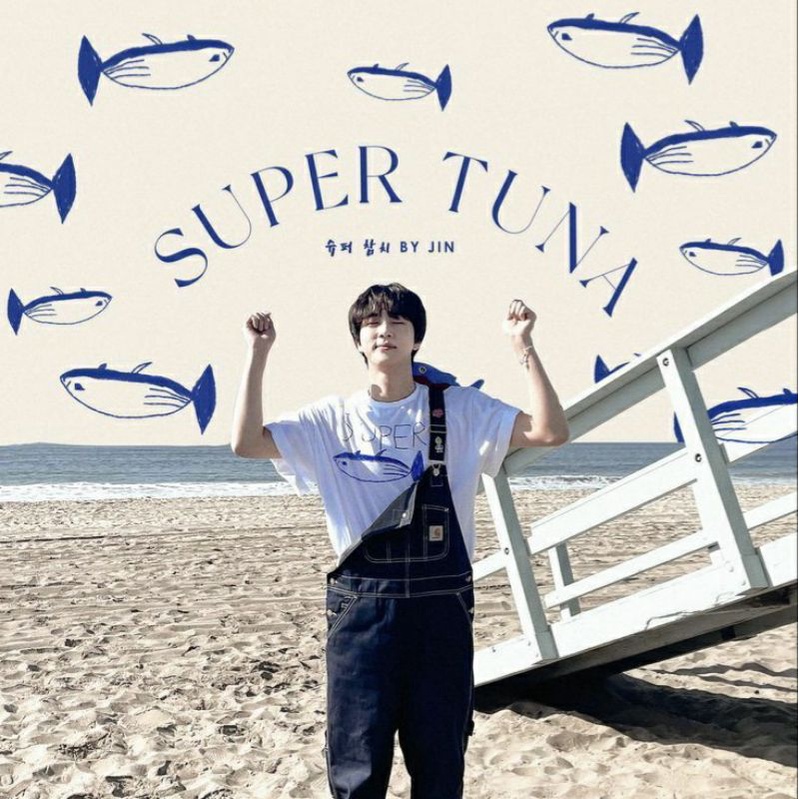 [COD] KAOS SUPER TUNA JIN BIRTHDAY BAJU IKAN TUNA BTS KPOP